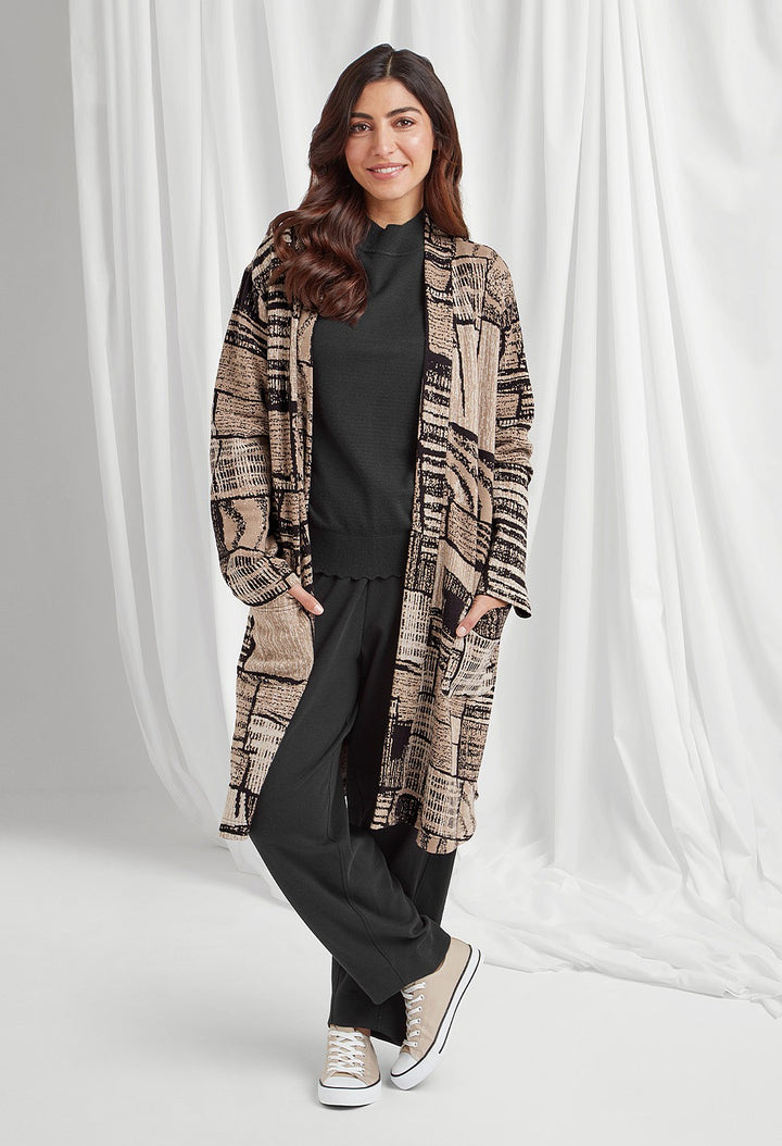 Abstract Jacquard Tulum Coat