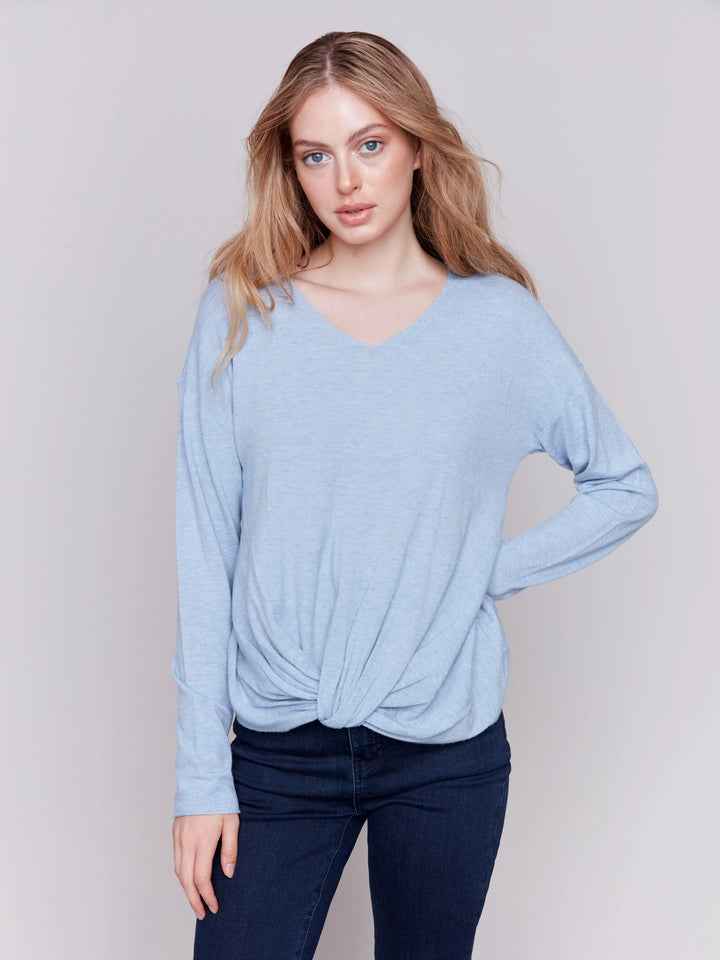 Sweater with Front Knot Detail
