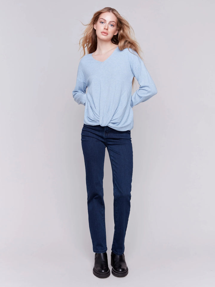 Sweater with Front Knot Detail