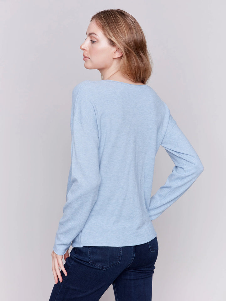 Sweater with Front Knot Detail